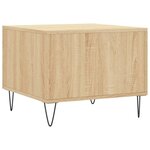 vidaXL Table basse Chêne sonoma 50x50x40 cm Bois d'ingénierie