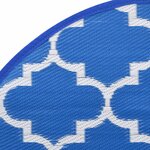 vidaXL Tapis d'extérieur bleu Ø160 cm PP