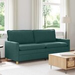 vidaXL Canapé Vert foncé 196 x 81 x 87 5 cm Tissu
