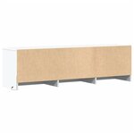 vidaXL Meuble TV avec LED Blanc 140 x 34 x 40 cm Bois d'ingénierie