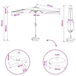 vidaXL Parasol de jardin avec lumières LED et base 200 x 300 cm