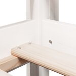 vidaXL Lit haut avec toit blanc 90x200 cm bois de pin massif