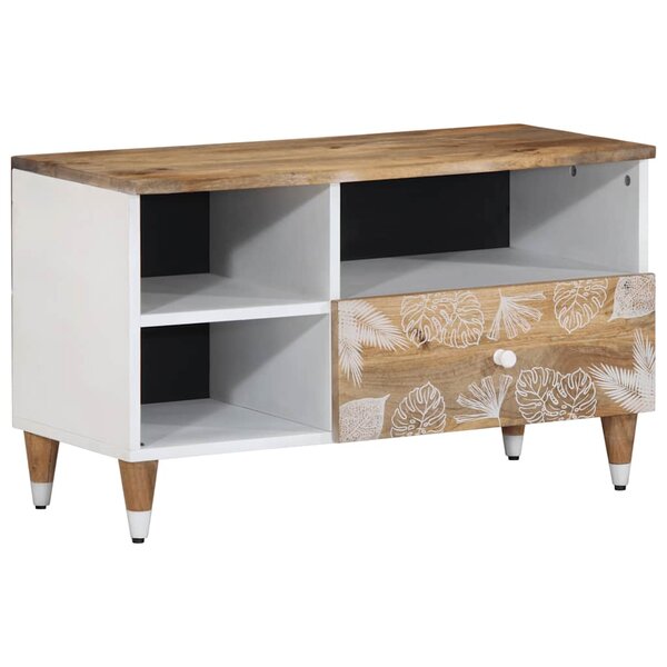 vidaXL Meuble TV 80x33 5x46 cm bois massif de manguier