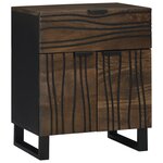 vidaXL Meuble de chevet 50x33x60 cm en bois massif de noyer