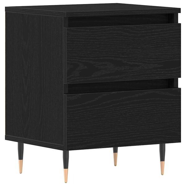 vidaXL Cabinet de chevet Chêne noir 40 x 35 x 50 cm Bois d'ingénierie