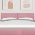 vidaXL Tête de lit LED avec boutons en cristal  capitonnée  rose  80 cm  en velours