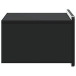 vidaXL Cabinet de chevet mural avec tiroir Noir 49 x 34 5 x 24 cm