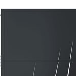 vidaXL Portail de jardin anthracite 105x105cm acier conception d'herbe