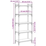 vidaXL Bibliothèque 5 niveaux chêne fumé 60x30x154cm bois d'ingénierie