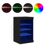 Buffet vidaXL avec lumières LED Chêne Noir 41x37x67 cm