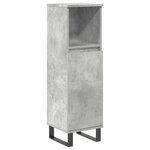 vidaXL Ensemble de meubles de salle de bain 3 Pièces gris béton