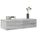 vidaXL Étagère murale avec tiroirs sonoma gris bois d'ingénierie