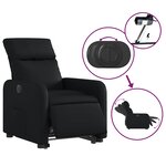 vidaXL Fauteuil inclinable électrique noir similicuir