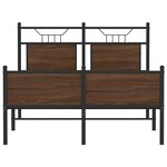 vidaXL Cadre de lit sans matelas chêne marron 120x200 cm