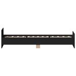 vidaXL Cadre de lit sans matelas noir 75x190 cm bois ingénierie