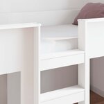 vidaXL Lit Superposé pour Enfants Blanc 100 x 200 cm Bois d'ingénierie