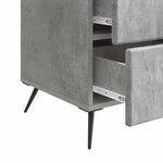 vidaXL Cabinet de chevet avec tiroir Gris béton 43 x 41 x 66 5 cm