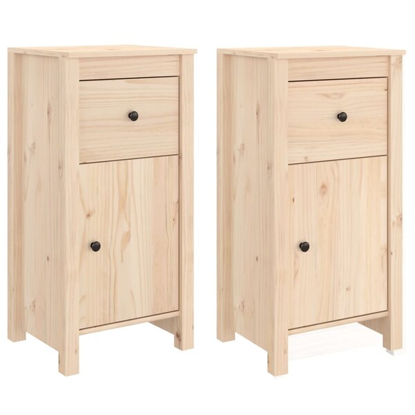 vidaXL Buffets 2 Pièces 40x35x80 cm bois massif de pin