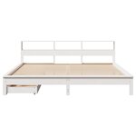 vidaXL Lit bibliothèque sans matelas blanc 180x200 cm bois pin massif