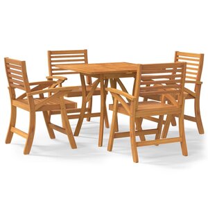 vidaXL Ensemble à manger de jardin 5 Pièces Bois d'acacia solide