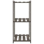 vidaXL Support de rangement à 3 niveaux gris 60x38x90 cm bois de pin