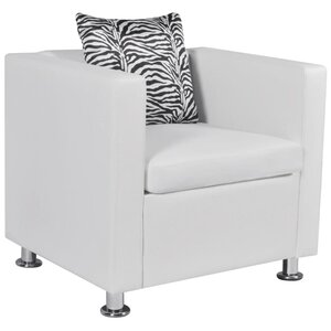 vidaXL Fauteuil Blanc Similicuir