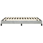 vidaXL Cadre de lit gris clair 152x203 cm velours