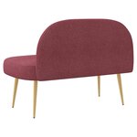 vidaXL Banc rembourré avec dossier Bordeaux 110 x 60 x 76 cm Polyester