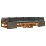 vidaXL Ensemble de canapés d'extérieur 8 Pièces Naturel et Anthracite
