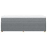 vidaXL Sommier à lattes de lit et matelas Gris clair 90x190 cm Tissu