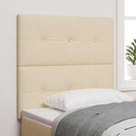 vidaXL Tête de lit LED avec bandes LED Crème 80 cm tissu