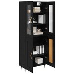 vidaXL Haut Armoire 2 Pièces Chêne noir Bois d'ingénierie