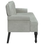 vidaXL Banc avec dossier gris clair 119 5x64 5x75 cm velours