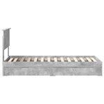 vidaXL Lit de Rangement Gris béton 75 x 190 cm Bois d'ingénierie