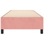 vidaXL Cadre de lit à ressorts rose 100x200 cm velours