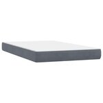 vidaXL Sommier à lattes de lit et matelas et LED gris clair 120x220cm velours