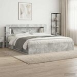 vidaXL Cabinet de Tête de Lit Gris béton Bois d’ingénierie