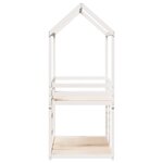 vidaXL Lit superposé avec toit blanc 80x200 cm bois massif de pin