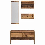 vidaXL Ensemble de meubles d'entrée Bois ancien 90 x 31 x 46.5 cm