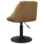 vidaXL Chaises pivotantes à manger lot de 4 marron velours