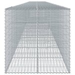 vidaXL Panier gabion avec couvercle 1200x100x100 cm fer galvanisé