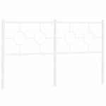 vidaXL Tête de lit métal blanc 150 cm