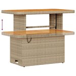 vidaXL Ensemble de canapé de jardin 12 Pièces Beige polyrotin