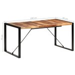 vidaXL Table à manger 160x80x75 cm bois massif