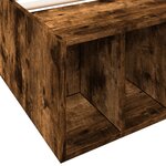 vidaXL Cadre de lit chêne fumé 100x200 cm bois d'ingénierie
