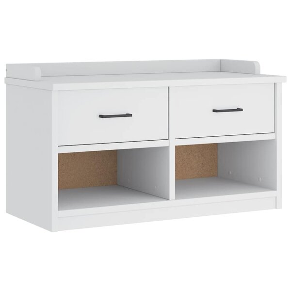 vidaXL Banc de couloir SANDNES blanc 87x40x50 cm bois de pin massif