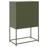 vidaXL Buffet haut vert olive 68 5x38 5x107 cm acier
