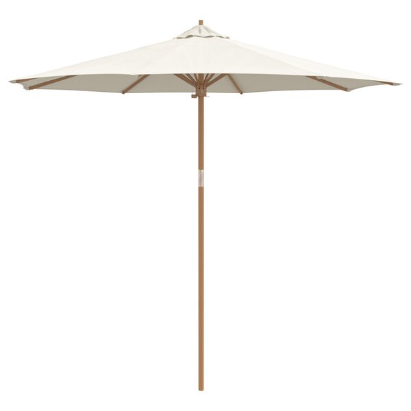 vidaXL Parasol de Jardin Crème Blanc 270x260 cm Bambou