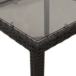 vidaXL Ensemble à manger de jardin et coussins 7 Pièces noir rotin acacia