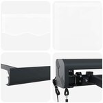 vidaXL Auvent Rétractable Blanc 500 × 300 cm Tissu  Métal